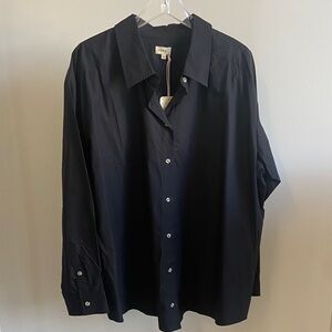DONNI. Percale Cotton Blouse NWT XXL